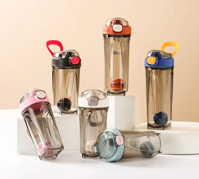 Vaso shaker anti-grumos 500-600 ML mezclador de proteína portátil