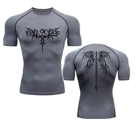 Camisetas de Gimnasio de Secado Rápido con Estampado