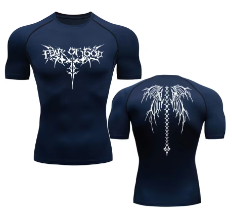 Camisetas de Gimnasio de Secado Rápido con Estampado