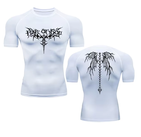 Camisetas de Gimnasio de Secado Rápido con Estampado